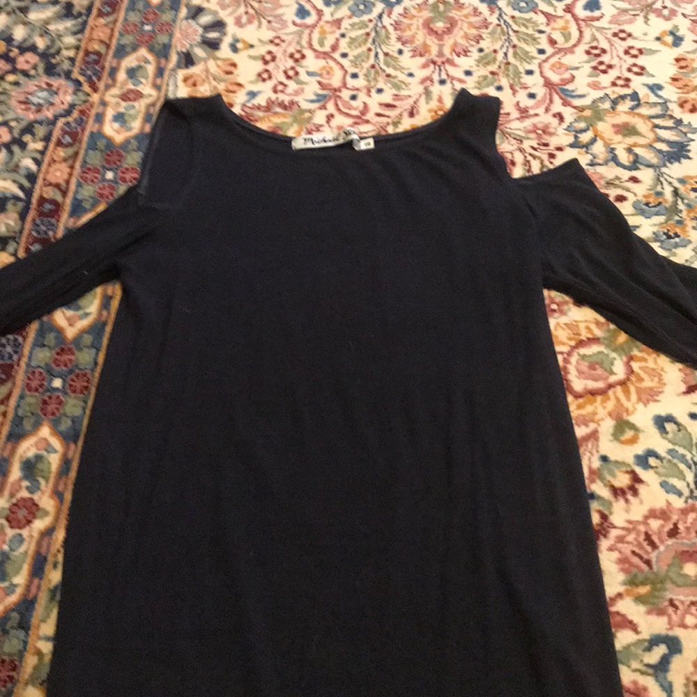 Michael stars OS open shoulder rubbed tee